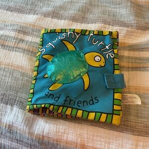 Vintage Squishy Turtle cloth crinkle sounding baby book